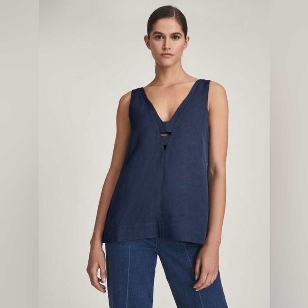 Reiss Linen Blend Top
